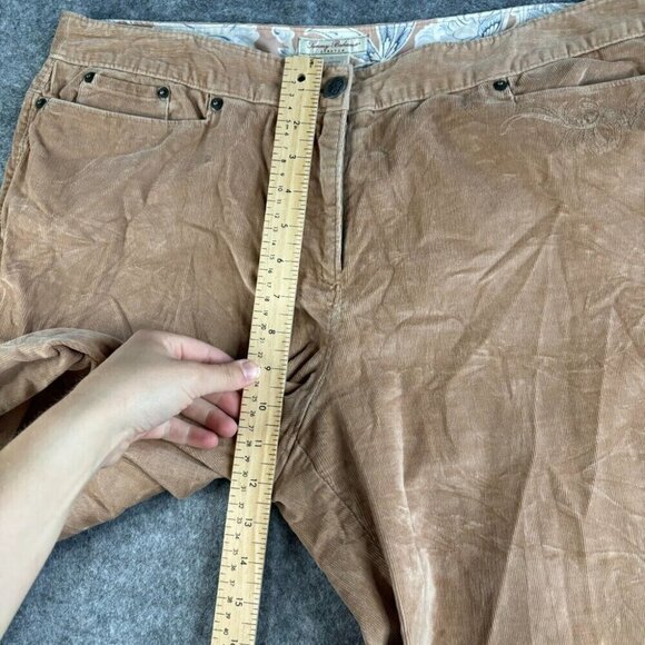 Tommy Bahama Women's Corduroy Pants 14 Stretch Tan Brown Wide Leg Casual 464 - Picture 8 of 15